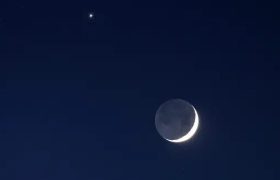 هم‌نشینی نادر ماه و زهره در آسمان امشب