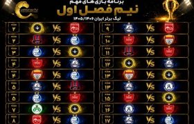برنامه کامل فصل جدید لیگ برتر فوتبال